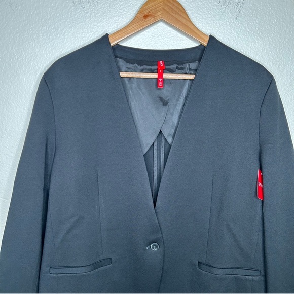 NWT Spanx The Perfect Collarless Blazer Classic Black large - Picture 3 of 14